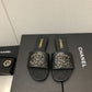 小香家-2023新款 羊皮菱格拖鞋 黑色