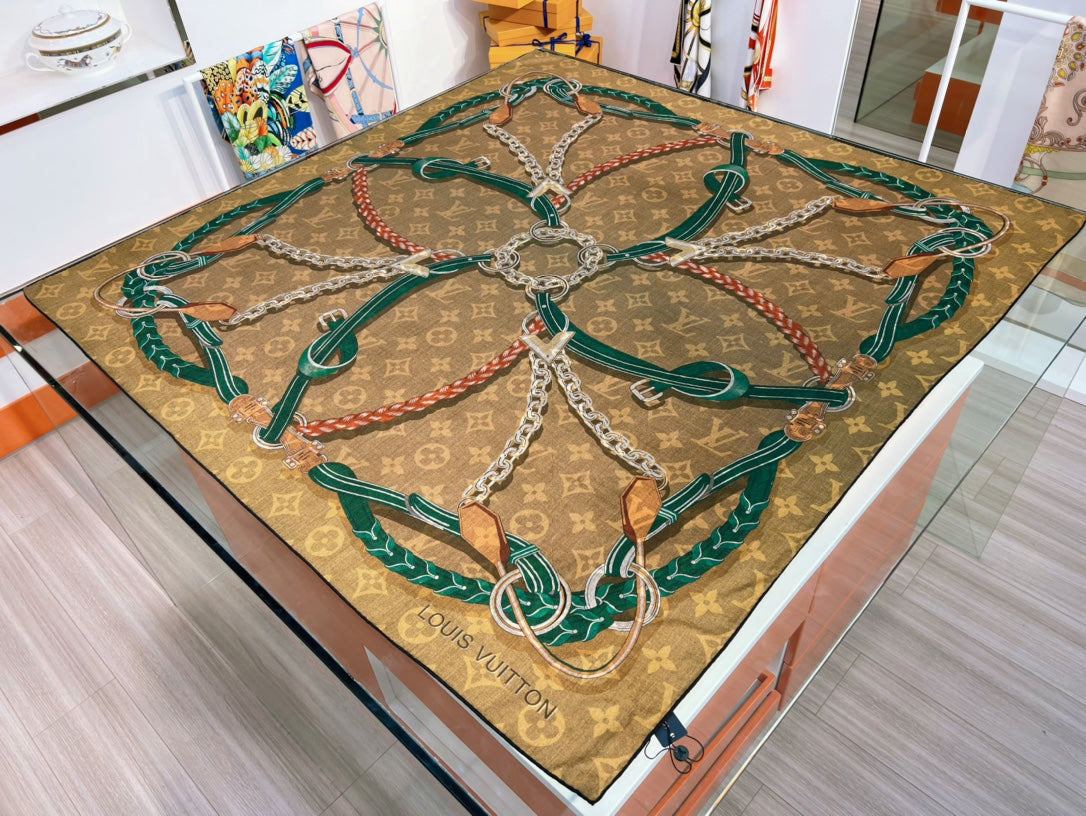 路L家-雙面絲絨大方巾 140cm
