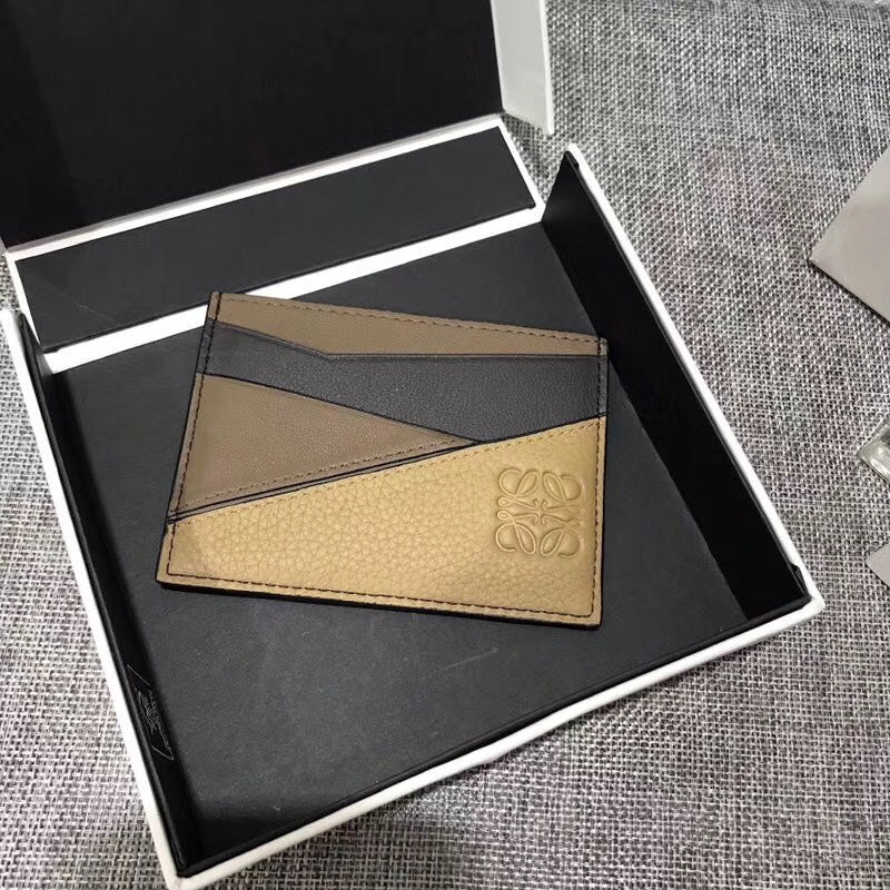 Loewe Plain Card Holder 多色拼接皮革卡包