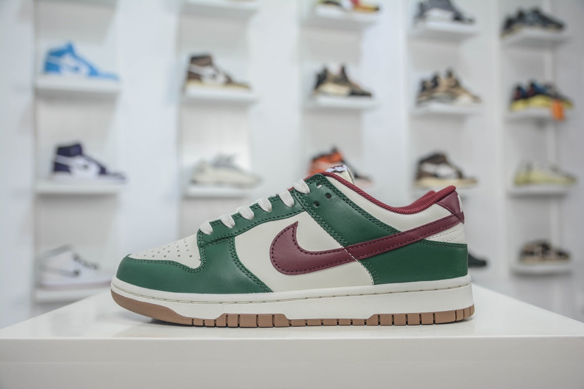 N1KE-Dunk Low Gorge Green  男女同款 綠色紅勾