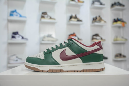 N1KE-Dunk Low Gorge Green 男女同款 綠色紅勾