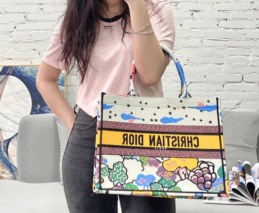 迪D家 Book Tote-中號36.5cm-白天空
