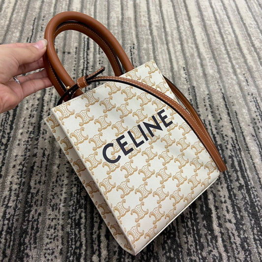 熱銷款 賽C家-Celine Mini Cabas 棕色老花