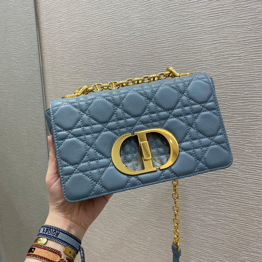Dior Caro 小號20cm-馬卡龍藍