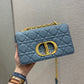 Dior Caro 小號20cm-馬卡龍藍