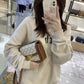 Celine Teen TRIOMPHE 小號小牛皮-白色老花
