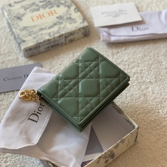 Dior Lady Dior 藤格紋卡包