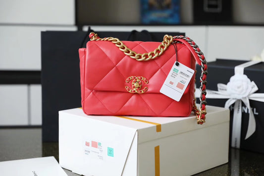 Chanel 19Bag-小號珊瑚紅