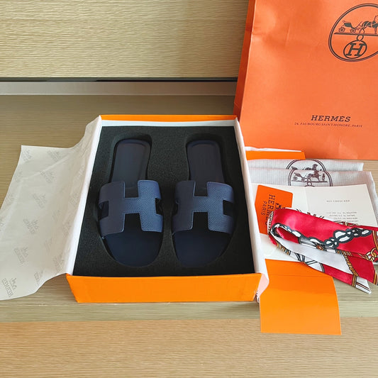 小愛款-H平底拖鞋 掌紋系列 全包中底