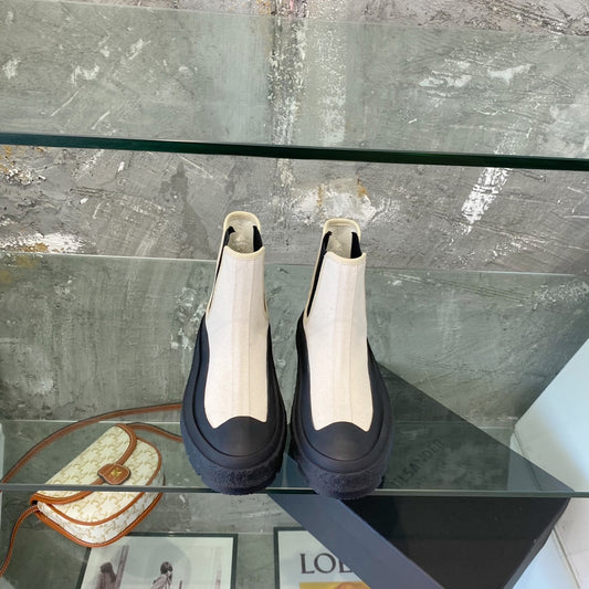 Jil sander-2022新款 帆布短靴 白色
