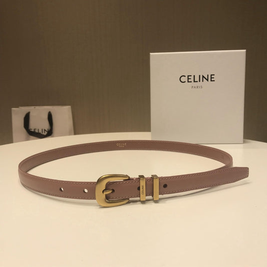 賽C家-粉色金扣皮帶-1.8cm