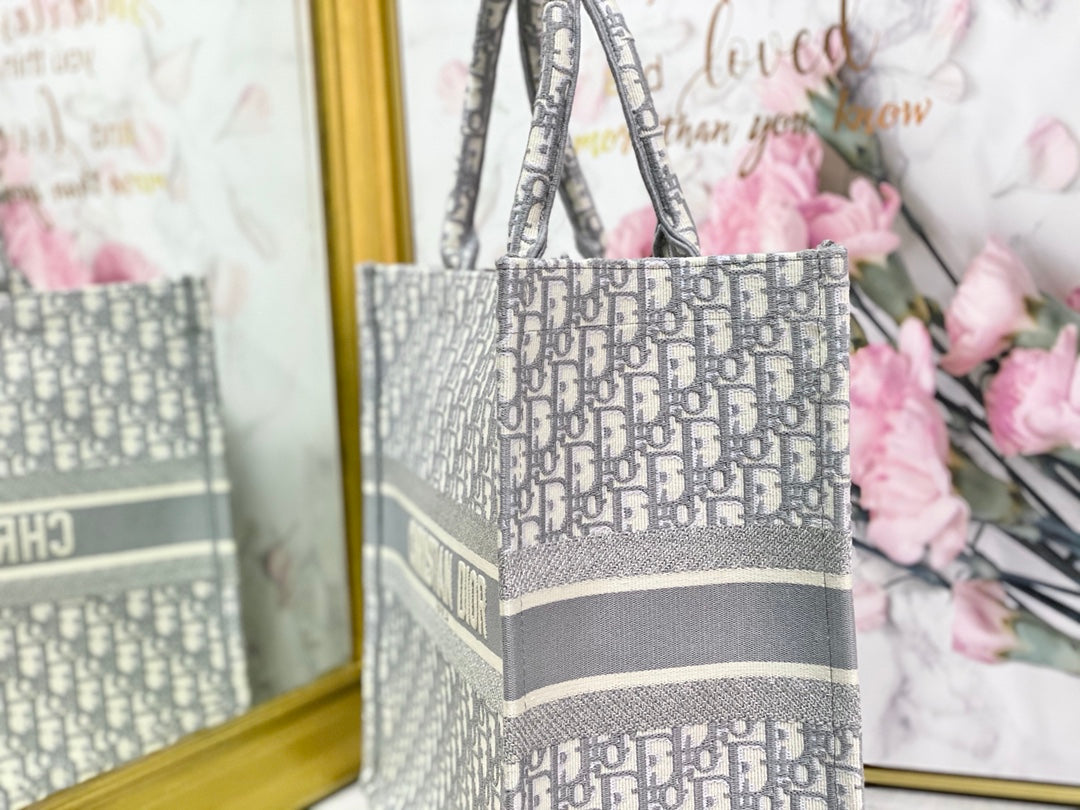 Dior Book Tote-大號41.5cm-灰色老花