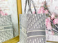 Dior Book Tote-大號41.5cm-灰色老花
