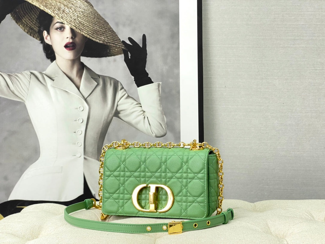 Dior Caro 小號20cm-薄荷綠小牛皮