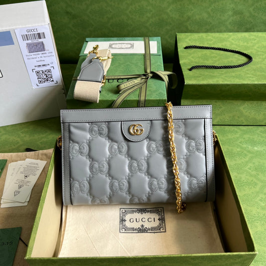 古G家-matelassé皮革單肩包 2x6x17.5cm