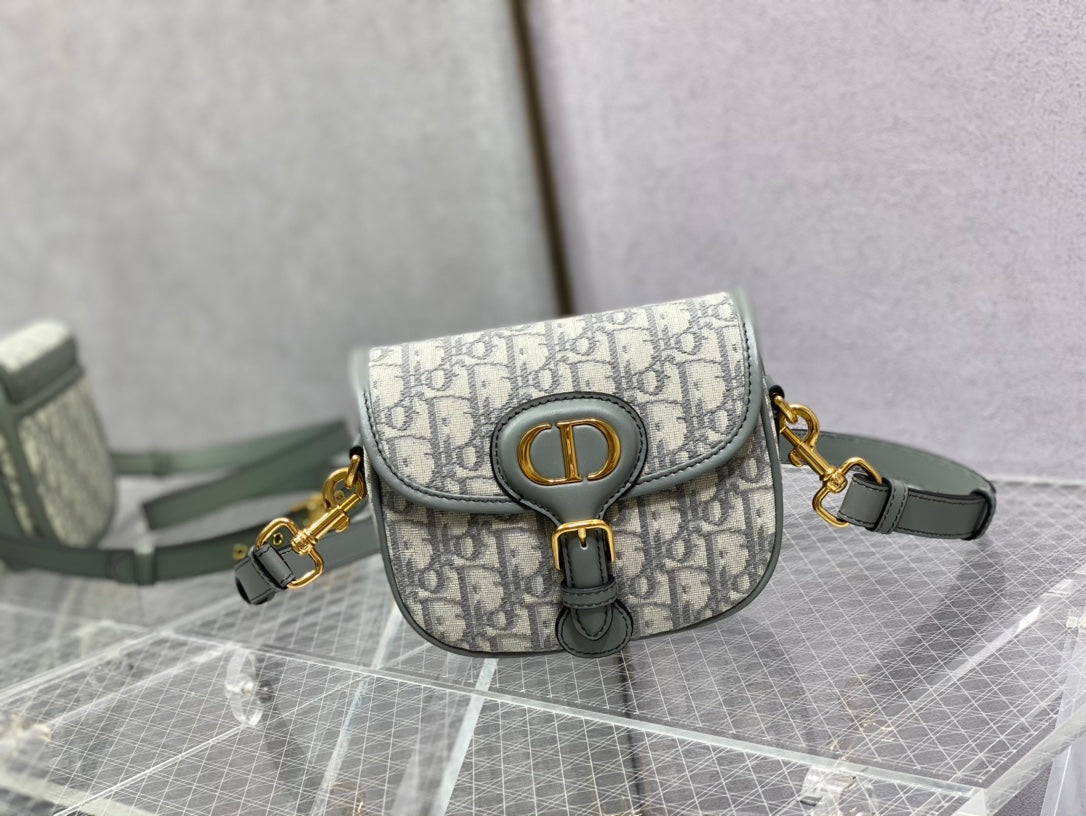 Dior Bobby-小號18cm-灰色老花
