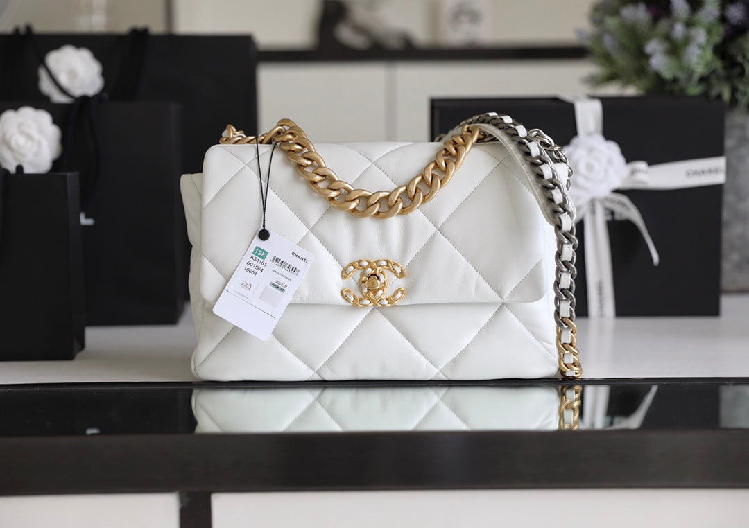 Chanel 19Bag-中號白色