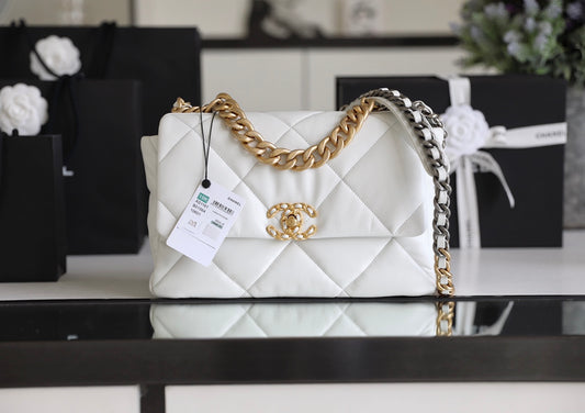 Chanel 19Bag-中號白色
