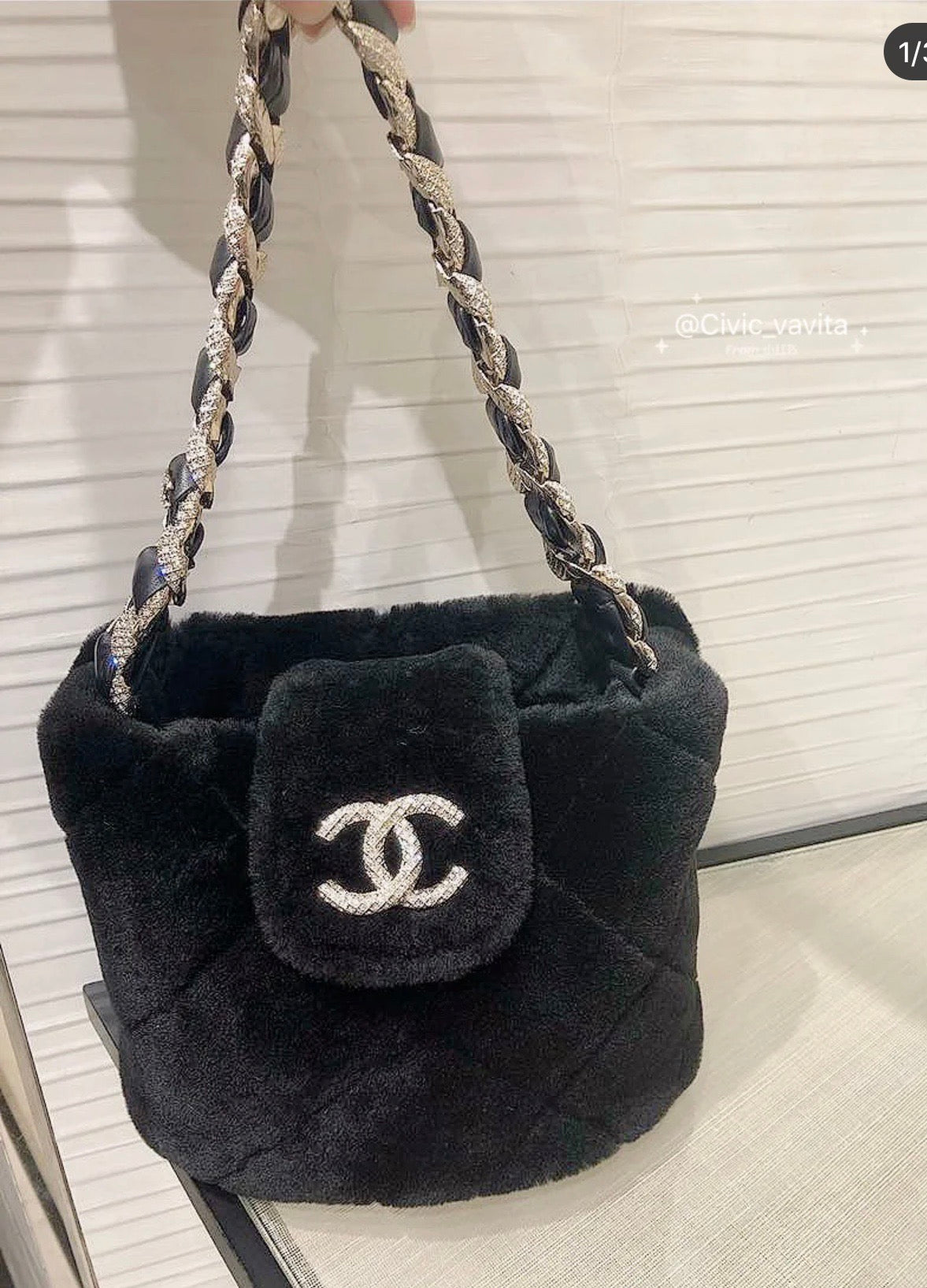 Chanel 剪羊毛鑽鏈包