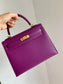 Hermes-Kelly 25-P9海葵紫-Epsom-金扣
