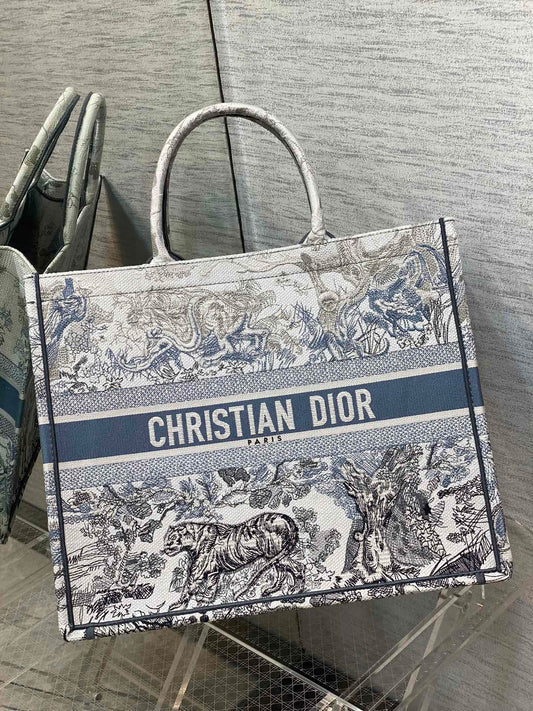 Dior Book Tote-大號41.5cm-漸變老虎