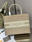 Dior Book Tote-小號36.5cm-金絲條紋
