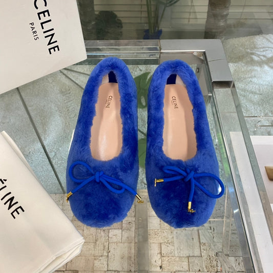 賽C家-22fw 秋冬新款小羊毛樂福鞋 凱旋門小吊墜