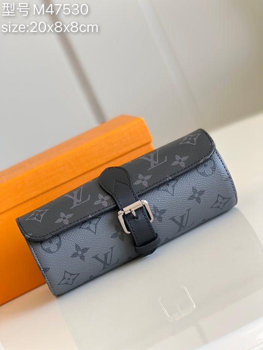 LV M47530 拼色老花手錶收納盒