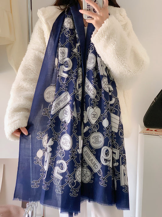 小香家-數字圍巾 100*200cm 300支羊絨