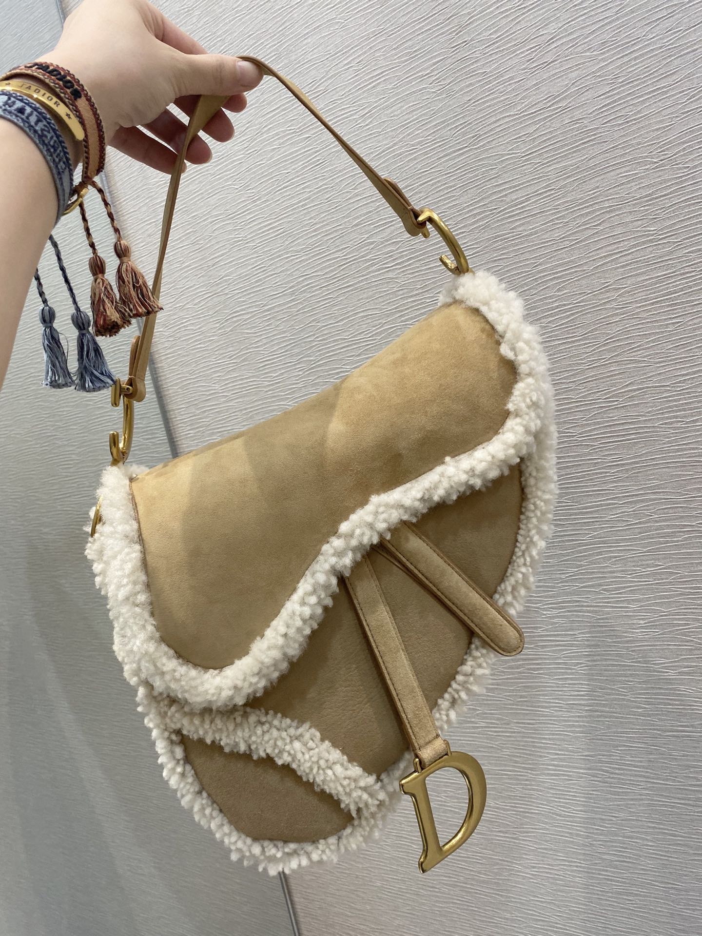 Dior 馬鞍包-25cm-羊毛系列