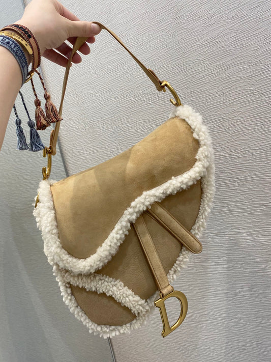 Dior 馬鞍包-25cm-羊毛系列
