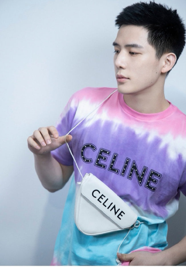 Celine 全皮三角包-大字母logo