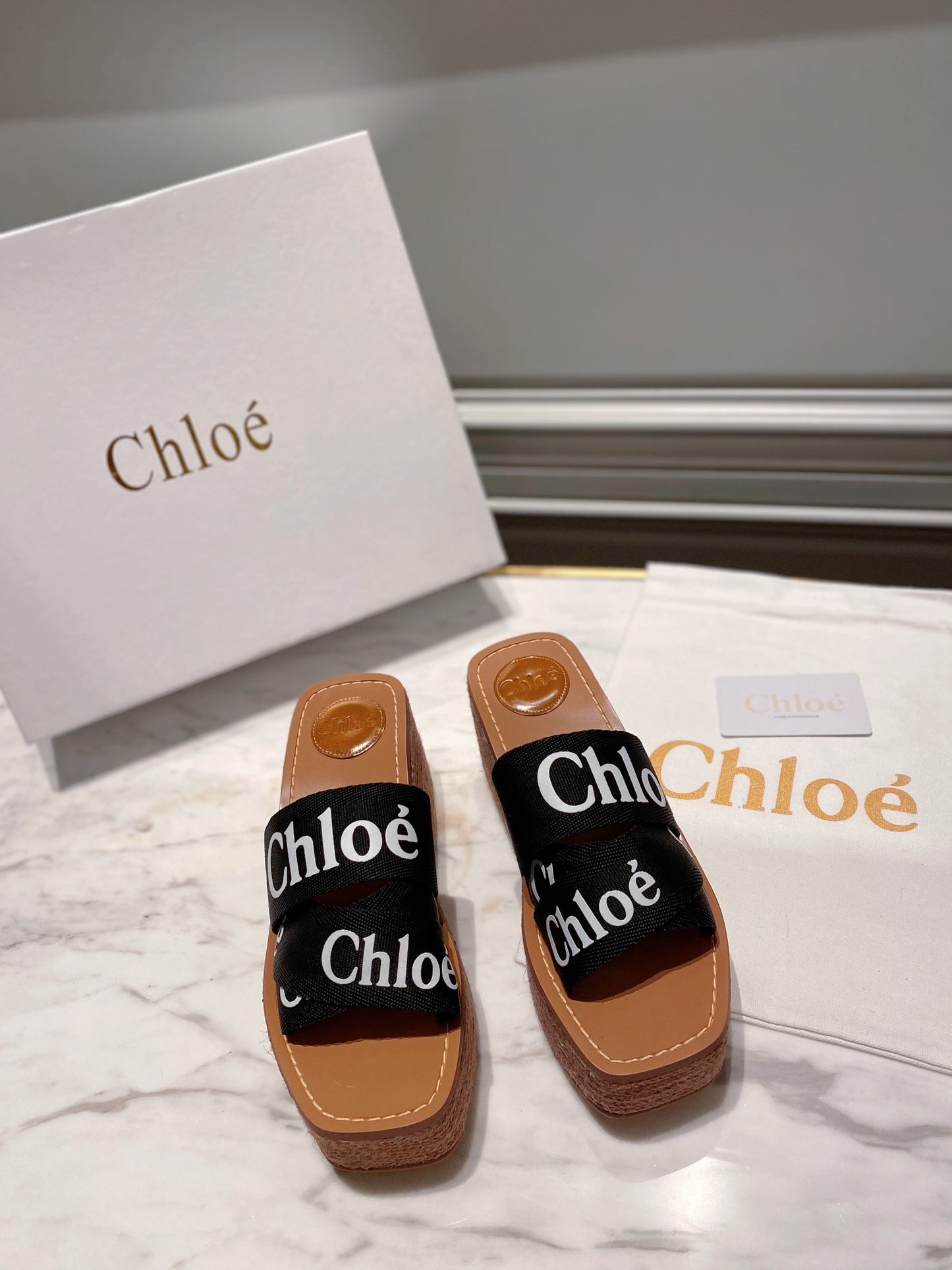 Chloe鞋-Chloe Woody Wedge Mule 厚底拖鞋