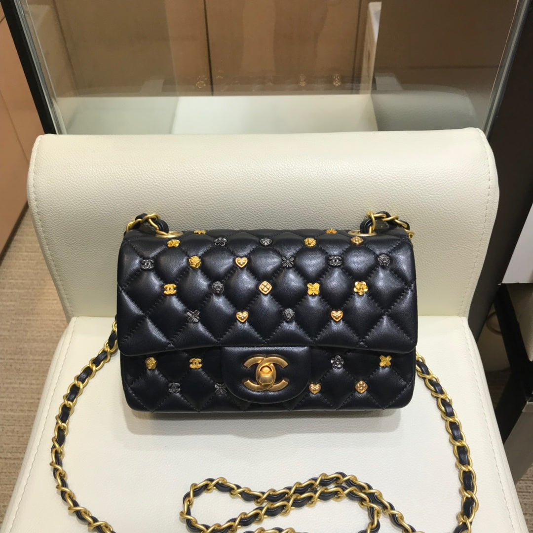 小香家-經典菱格18新系列 CF包 金鍊 20cm
