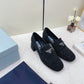 Prada 鞋-Prada 貼鑽 低跟樂福鞋（黑）