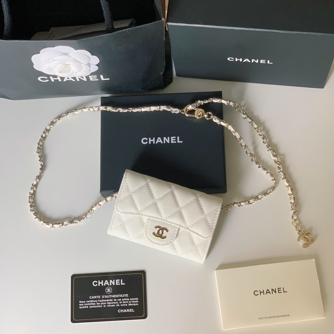 Chanel CF 鏈條零錢卡包