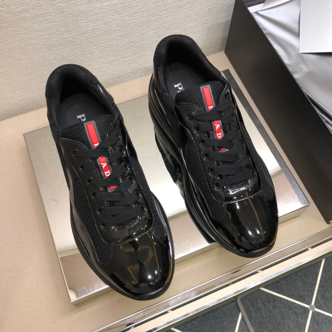 Pra-小牛皮 休閒運動鞋 黑色