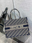 Dior Book Tote-小號36.5cm-深藍老花