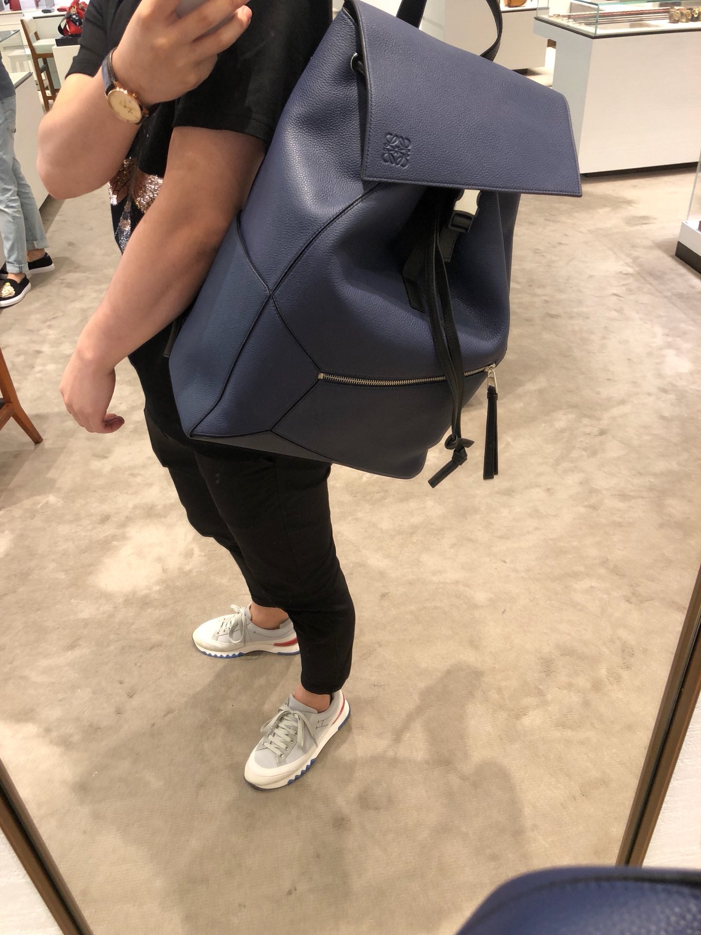 Loe-Puzzle Backpack 後背包 藍色