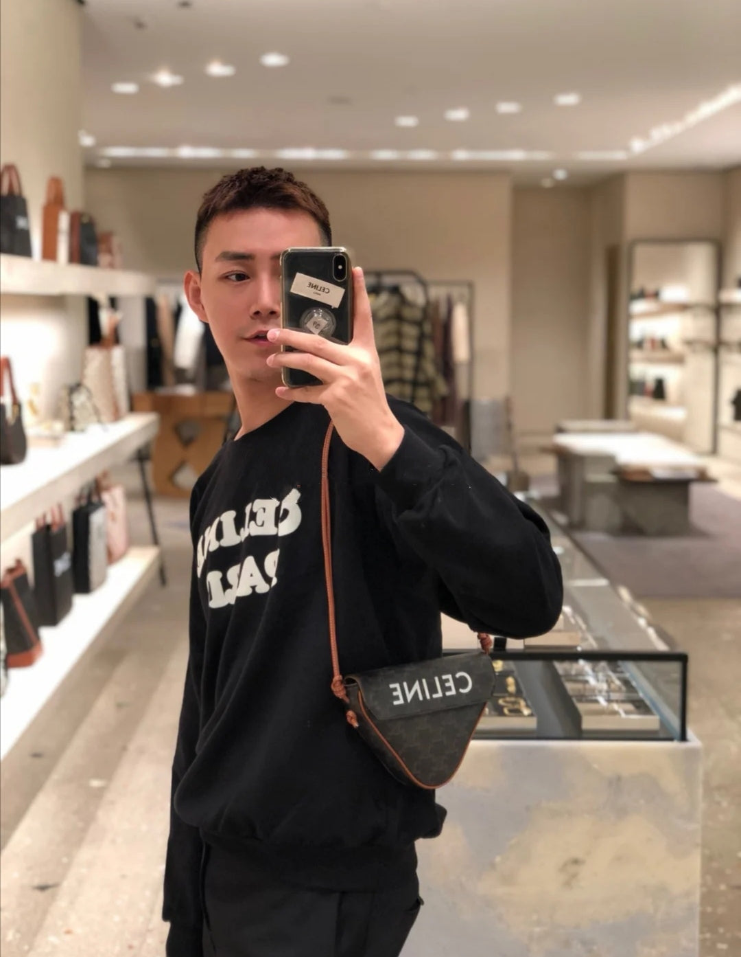 Celine 凱旋門老花三角形包
