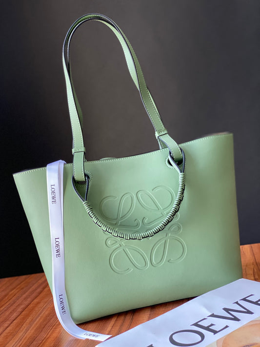 羅L威-Anagram Tote 手袋 牛皮 牛油果綠色 小號