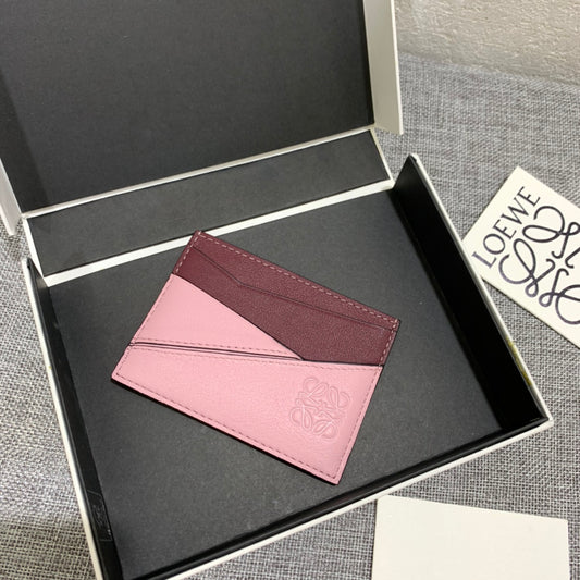 Loewe Plain Card Holder 多色拼接皮革卡包