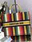 Dior Book Tote-大號41.5cm-彩色條紋