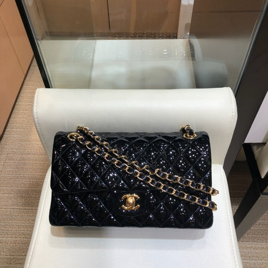 小香家-CF包 漆皮 金鍊 25cm
