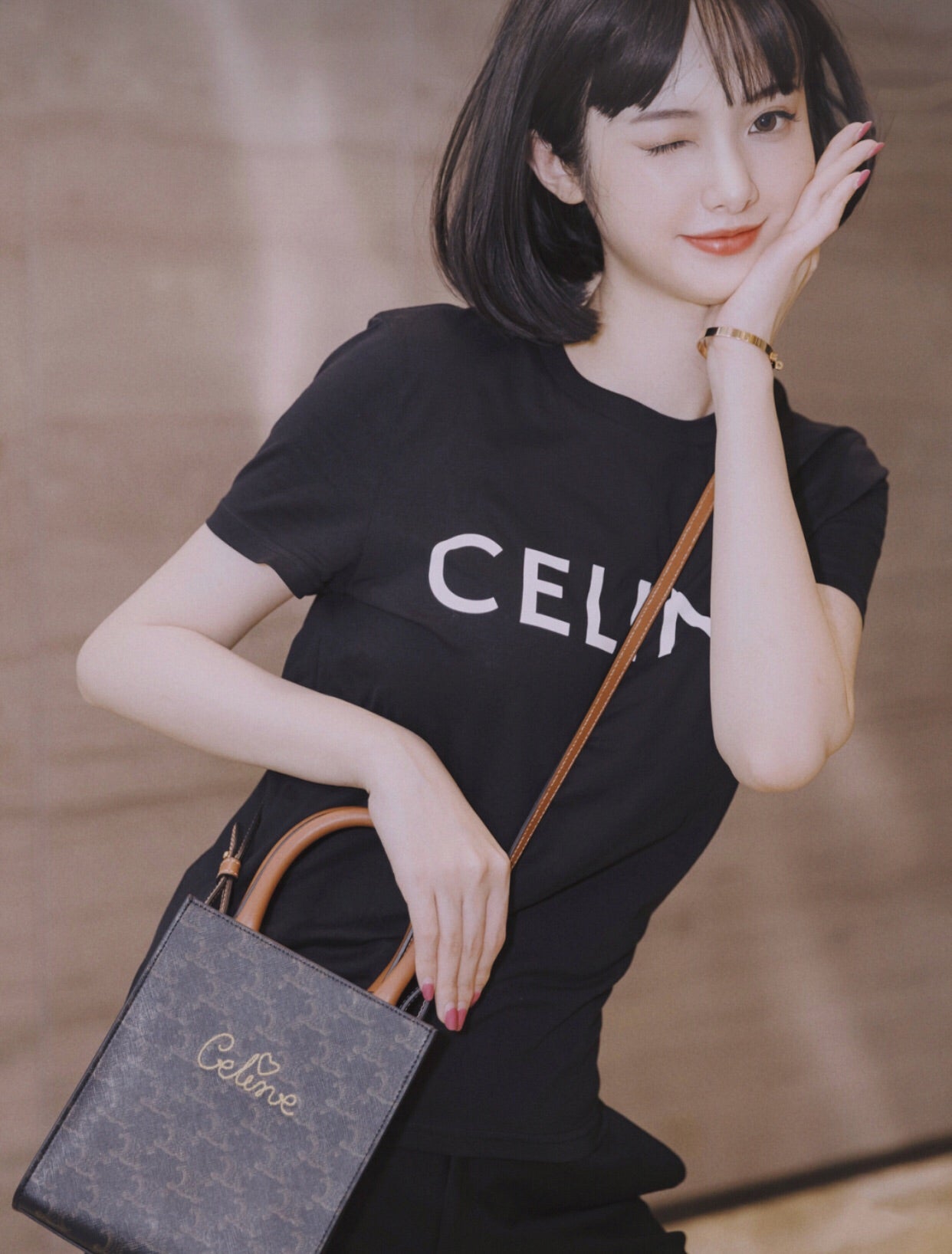 Celine CABAS mini 七夕刺繡款