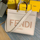 芬F家-Fendi Sunshine-中號粉色牛皮手提袋