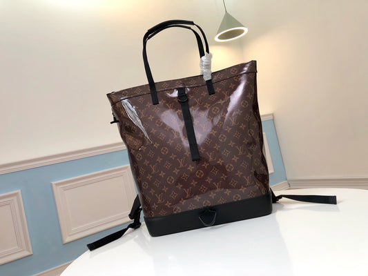 Lou-Tote Monogram Glaze 後背包 袋包 老花咖色