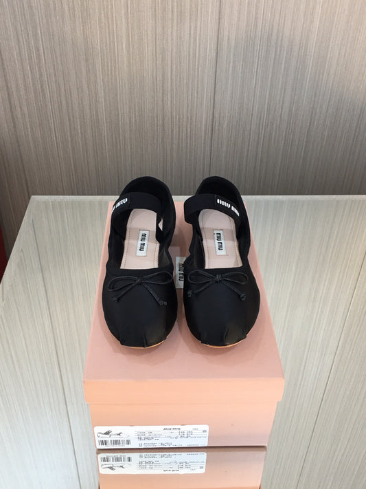 穆M家-2023春夏新款 法式仙女芭蕾舞單鞋 黑色