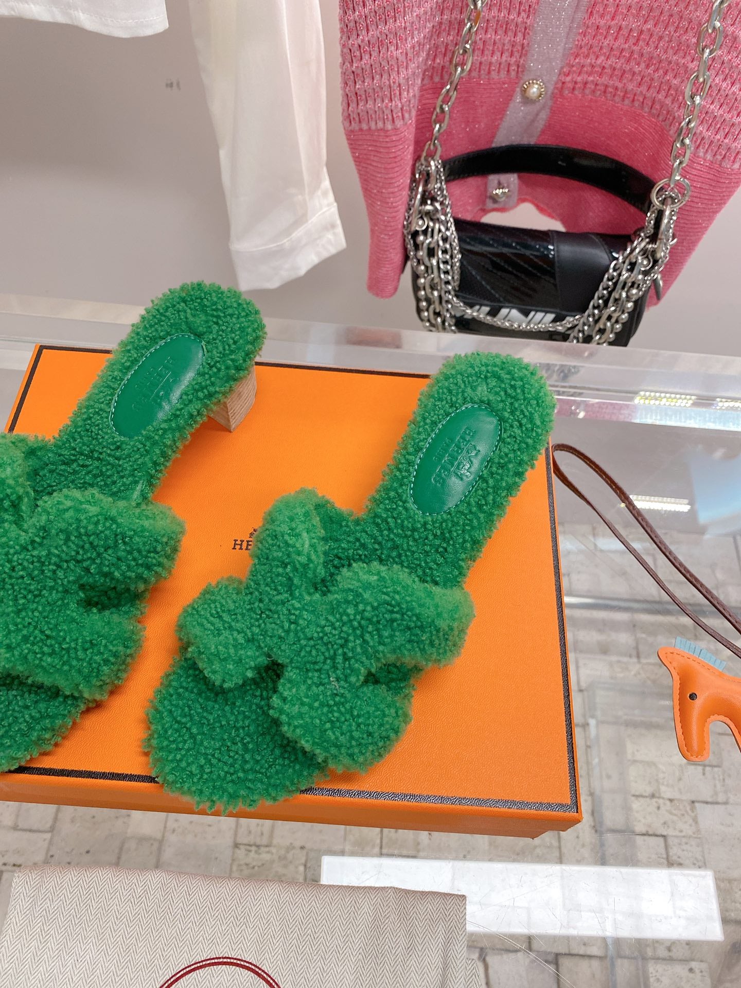 小愛款-2022秋冬新款 Oran純羔羊毛 平底H中跟拖鞋