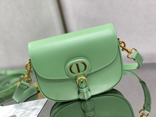 Dior Bobby-中號22cm-薄荷綠牛皮